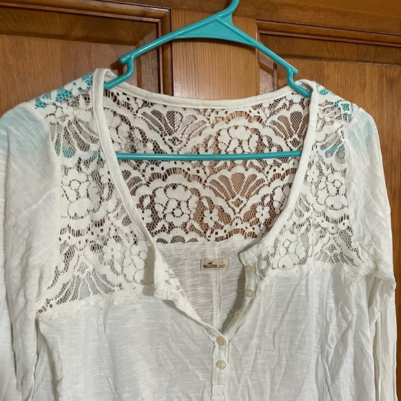 Hollister White Long Sleeve Top - Picture 2 of 4